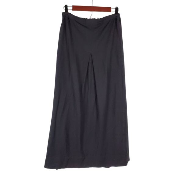 Krista Larson Long Black Skirt S/M/L Elastic Waist Pull On Layering Maxi - Picture 2 of 10